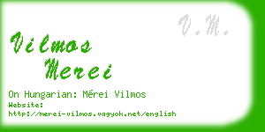 vilmos merei business card